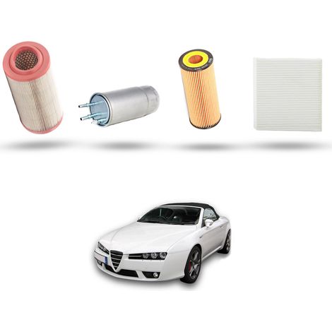 Kit Tagliando 4 filtri compatibile con Alfa Romeo Spider (939) 2.4 Jtdm 20v 147kw dal 2007 (1/5)