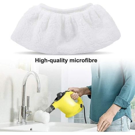 Chiffons microfibre pour nettoyeurs vapeur Kärcher SC1 à SC5 – Lot de 8 pièces, compatibles buse main (1/3)