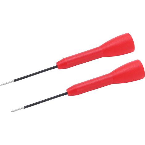Lot de 2 pointes de test isolation protection utilisation facile sonde percement 1mm multimètre 600V 10A rouge CAT II (1/5)