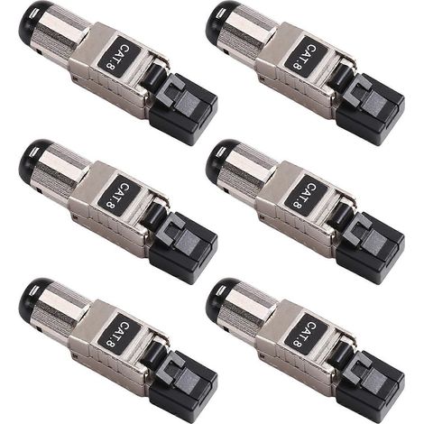 Connecteur RJ45 Cat8 blindé et réutilisablefiche modulaire Ethernet pour câble Ethernet LAN monobrin et multibrins (1/5)