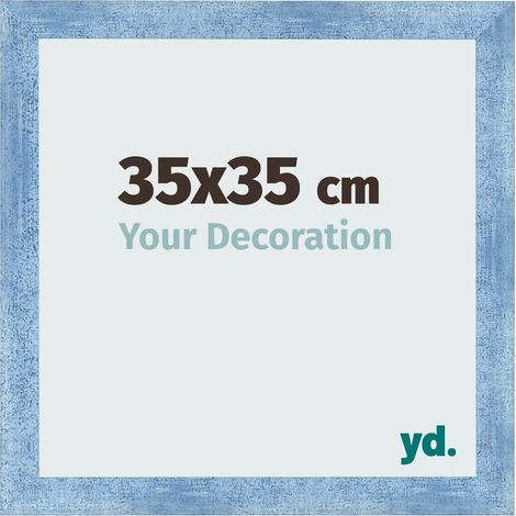 yd. - Cadre photo 35x35 - Bleu Brillant Patine - MDF - Pisa (1/5)