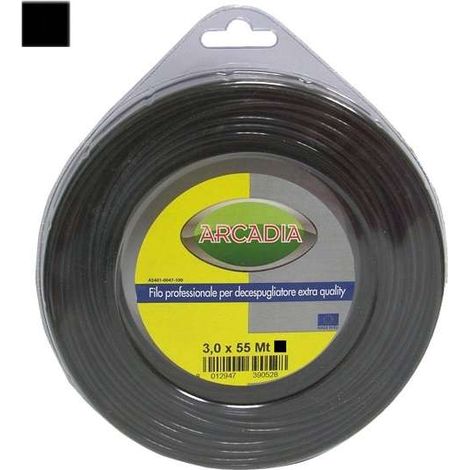 Filo Per Decespugliatore In Nylon Quadro Nero - ø mm.2,7 in matassa da mt.60