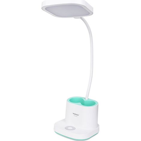 Lampe de Lecture LED Tactile, 3 Intensités, Col de Cygne Flexible, USB Rechargeable, Vert Menthe (1/5)