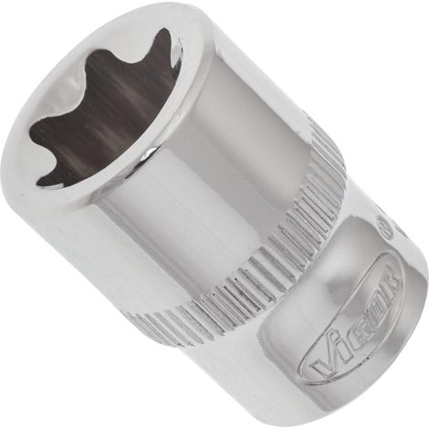 VIGOR Douille à empreinte TX externe E16, carré creux 10 mm (3/8"), longueur 28 mm V2146 (1/2)
