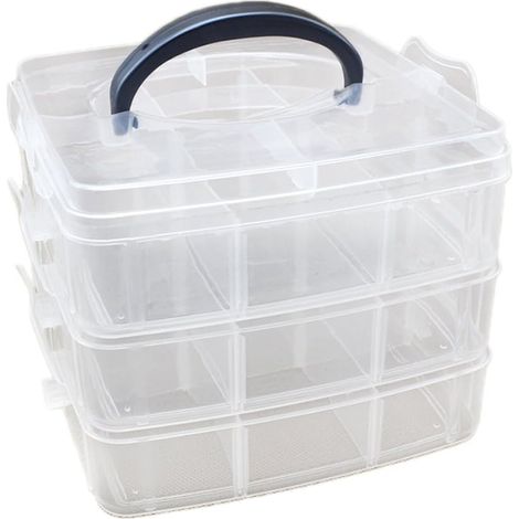 18 grilles de maquillage amovibles bijoux en plastique porte-organisateur rangement boîtiers conteneurs pour jouets pilules perles artisanat boucles d'oreilles accessoires-Fei Yu (1/5)