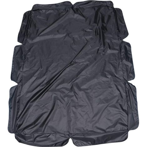 Housse Balançoire Jardin Étanche avec Bord Festonné Protection Poussière Résistante Élastique pour Fixation Facile Couverture Portable pour Salon de Jardin Places Noir (1/5)
