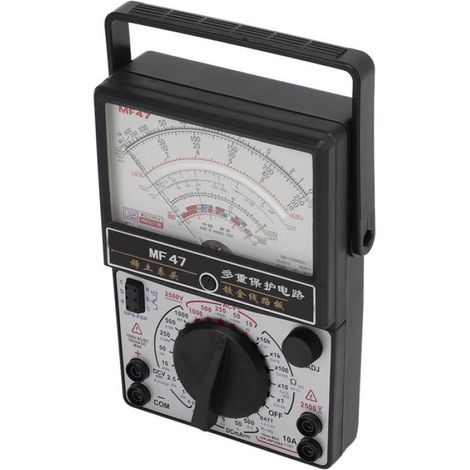 multimètre de type pointeur Multimètre Analogique MF47, Voltmètre de Type Pointeur Magnétique Interne de auto multimetre (1/4)