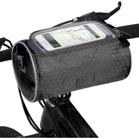 Sacoche de guidon étanche pour vélo, sacoche avant pour vélo, support pour téléphone tactile, sacoche bandoulière, VTT C