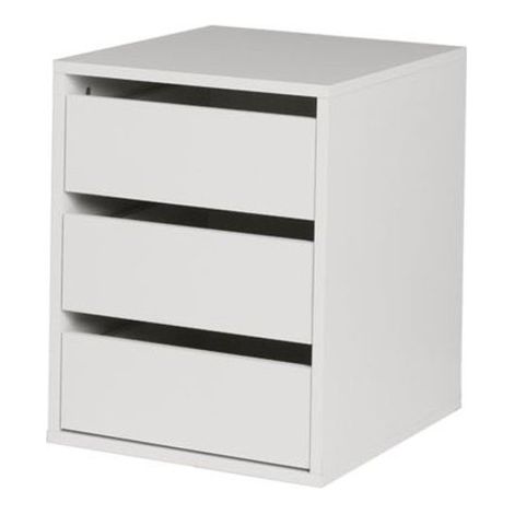 Set aus zwei Nachttischen für das Schlafzimmer. Kollektion VERONA. Farbe Weiß.