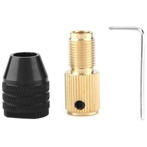Mini Mandrin Auto-serrant, Mini Mandrin de Perceuse à Perceuse Électrique Capacité de Serrage 0,3 à 3,4 mm (3.17MM Trou), Accessoires de Mini Perceuse Électrique Collet, pour Arbre de Moteur (1/5)