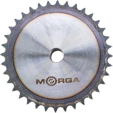 Pignon de chaîne trempé avec moyeu à bride MORGA 06B-1 (R1 3/8) Z-36 diamètre extérieur 113 mm (1/4)