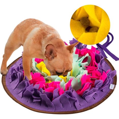1 tapis de fouille pour chien, olfactif, antidérapant, en polyester non polluant, 45 x 45 cm, pour chiens moyens et grands (1/5)