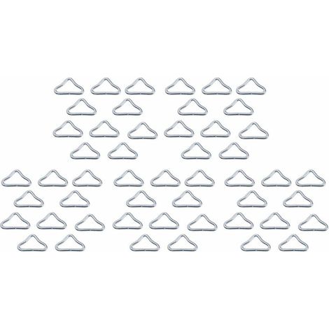 Trampoline Ressort, Trampoline Accessoires, Trampoline Triangle Boucle, Triangle Anneaux Boucle pour Trampoline Lit V-Anneaux Boucles pour Trampoline Bounce lit Accessoires Remplacements 50pcs