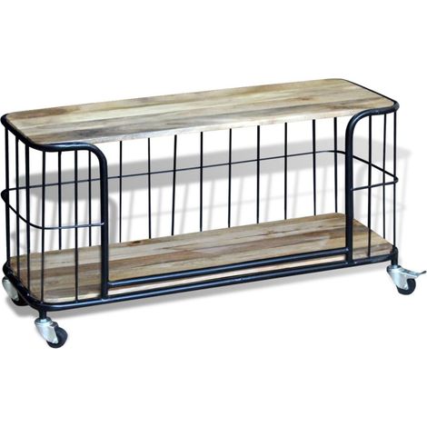 Mobile TV TV buffet dal design pratico 100 cm in legno massello di mango 2502260