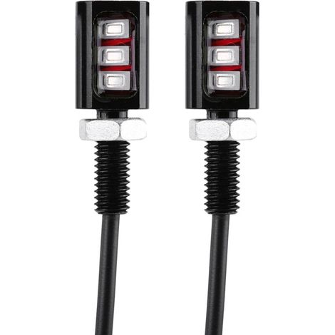 2x 12V Universel Voiture Moto Plaque D'immatriculation Vis Boulon Lumière Lampe Bleu LED (1/5)