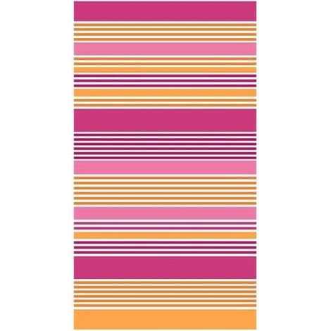 Serviette de plage – Serviette de plage imprimée en microfibre, grande serviette de bain 100 x 180 cm - Rayures de couleur