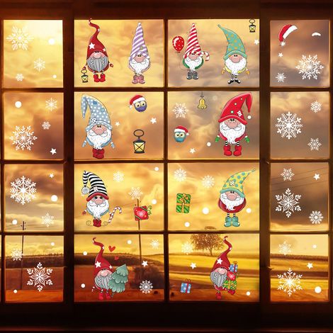 Weihnachts-Elch-Aufkleber, statische Weihnachtsdekoration für Schaufenster und Wände in Einkaufszentren (1/4)