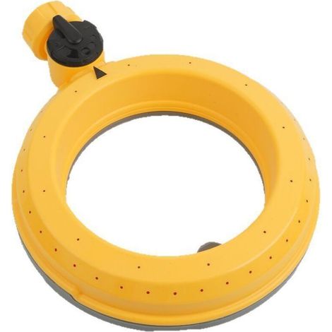 Ensemble de 2 arroseurs de pelouse à base annulaire pour petites et moyennes surfaces, arroseur circulaire à 360 degrés avec débit d'eau doux, adapté à l'arrosage de la pelouse et du jardin (1/5)
