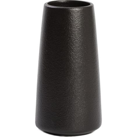 Vase en céramique minimaliste noir. Format petite, décoration pour cheminée, table, bureau et salon. (1/5)
