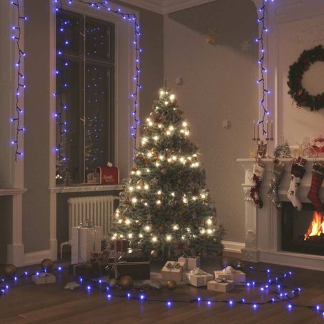 Guirlande Lumineuse LED Bleue Décoration Noël et Fête Câble PVC Vert 60 m 600 LED - PANGIVO (1/5)