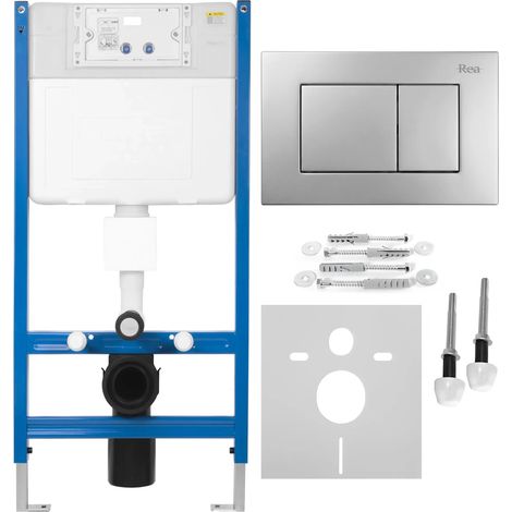 Vorwandelement für WC K011A-Q mit drückerplatte J satin (1/5)