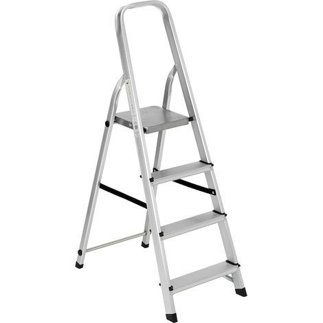 Scala in Alluminio 4 Gradini Robusta Scalini Max 150kg Sgabello Lavori Scaletta (1/4)