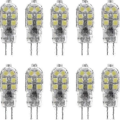 Lot de 10 ampoules LED G4 2 W (12 V CA/CC) pour hotte aspirante (1/5)