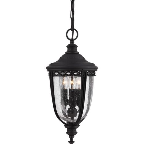 Elstead English Bridle - 3 Light Medium Outdoor Deckenkette Laterne Schwarz, E14 (1/5)