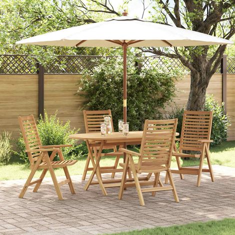 Garten Essgruppe 5 pcs Braun Massivholz Teak (1/4)