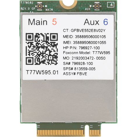 Modulateur Démodulateur pour HP LT 4120 Snapdragon X5 4G LTE WWAN M.2 Modem Module WIFI Carte réseau (1/4)