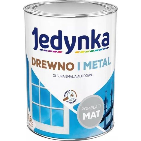 Smalto alchidico per legno e metallo, grigio cenere 0,9L - 5EMAL.POP0.9