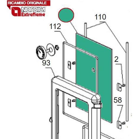 LA NORDICA - 1025075 - Vetro non temperato con foro ricambio 220x313x4 mm