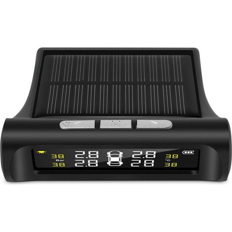Solarbetriebenes Reifendruckkontrollsystem (TPMS) mit 4 automatischen externen Warnfunktionen (1/5)