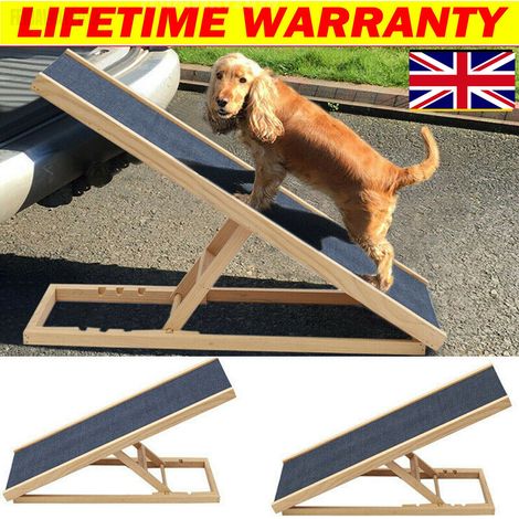 Folding Dog Cat Ramp Pet Cat Puppy Stair for Bed Sofa Non-Slip Carpet Heavy Duty (1/5)