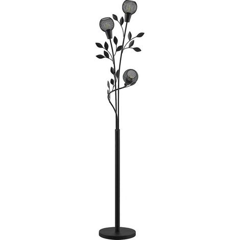 [NEUWERTIG] B-Ware Lindby Stehlampe Florentiner Leuchte Kanye LED 3-flammig schwarz 160cm hoch (1/2)