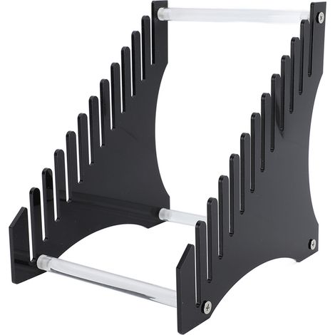 Support Vinyle 12 Cases Noir - Rangement Disque Acrylique, Étagère à Albums Pratique pour Collection Musicale, Montage Facile (1/5)