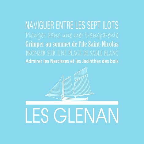 Tableau sur toile les Glenan glacier 30x30 cm - Impression sur Toile Murale Décorative - Image imprimée en HD sur Toile - Toile sur Châssis en Bois FSC - Fabriqué en France (1/4)