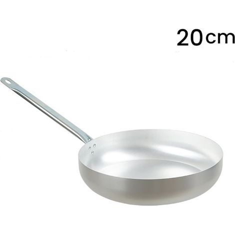 TRADE SHOP - Saltapasta Padella In Alluminio Con Manico Metallo ø20-22-24 Cm Utensile Per Cucina - -diametro 20cm -