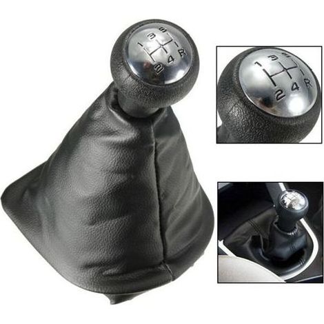 5 Vitesses Pommeau de Levier de Vitesse avec Soufflet Compatible pour Peugeot 307 (1/4)