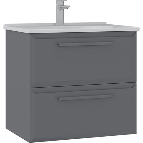 Mobile lavabo "Nuvola 65 v2" - 65 x 50 x 62 cm - Grigio (1/3)