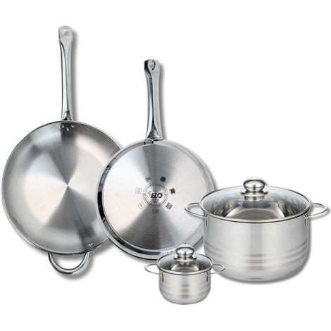 Ensemble de 2 Poêles de cuisson 28 et 32 cm et 2 faitouts 12 et 24 cm Elo Profi Brillant (1/5)