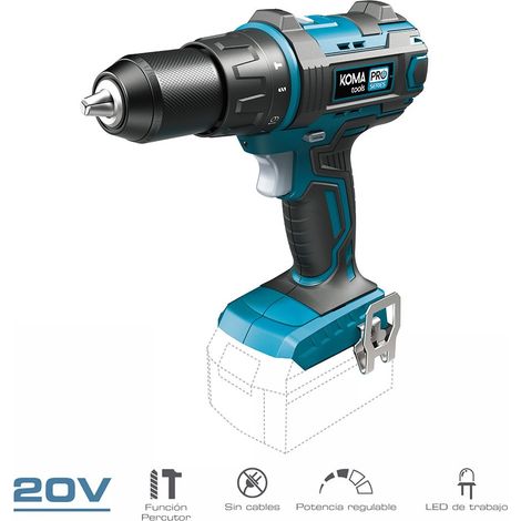 Taladro percutor 20 v (sin batería ni cargador)
