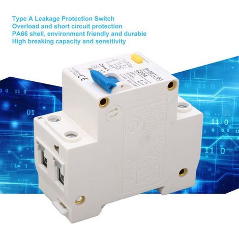 Disjoncteur - - BYDB1L 63 - 20A - 230V AC - Type A - Protection contre surcharge (1/5)