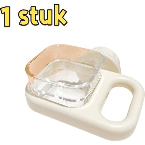 1 mangeoire suspendue pour cage à oiseaux - accessoires pour oiseaux - adaptée aux perroquets - carrée - 8,4 x 4,8 cm - blanche (1/5)