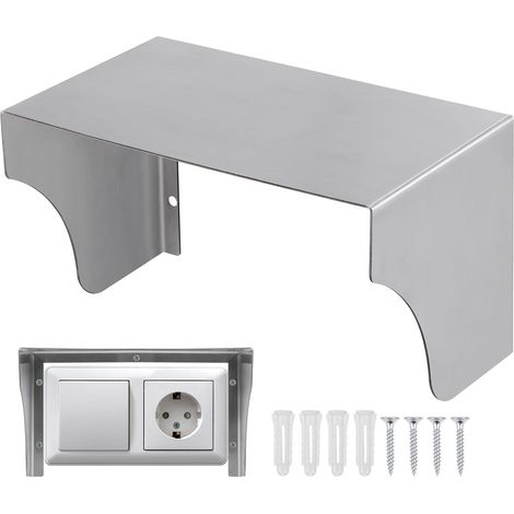 Protection Sonnette Exterieur Pluie en Acier Inoxydable, Boîte Étanche Facile à Installer pour Équipement Électrique Extérieur, Protège les Intempéries (1/5)