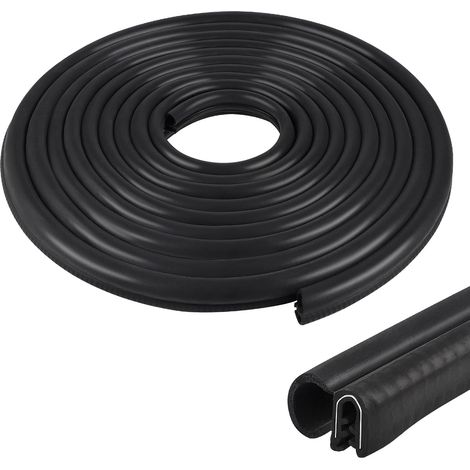 Joint de Porte de Voiture en Caoutchouc, 10m, Joint d'Étanchéité Universel de Coffre Voiture en EPDM sans Colle pour Caravane, Camion, Garage, Machine, Noir, Latéral (1/5)