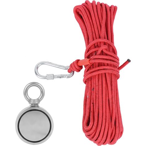 Aimant de récupération sous-marin D75-3, double face, anneau simple, charge maximale 200kg/441lbs, pour plongée et pêche en mer profonde. (1/5)