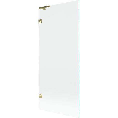 Mexen Lunar L Badewannenwand 1-flügelig 80 x 150 cm, transparent, gold - 897L-080-000-50-00 (1/5)