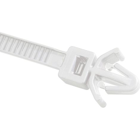 HellermannTyton 111-85729 T50RSFM-PA66-NA Kabelbinder 200 mm 4.70 mm Natur mit Spreizanker, Hitzesta