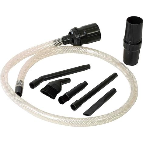 D18N Mikrodüsenset (Zubehör, Düsen für Detailreinigung, 7-teiliges Set, Adapter, Aufbewahrungsbox, flexibel einsetzbar, Staubsaugerdüse, passend für Staubsaugertypen mit 32/35 mm, schwarz)